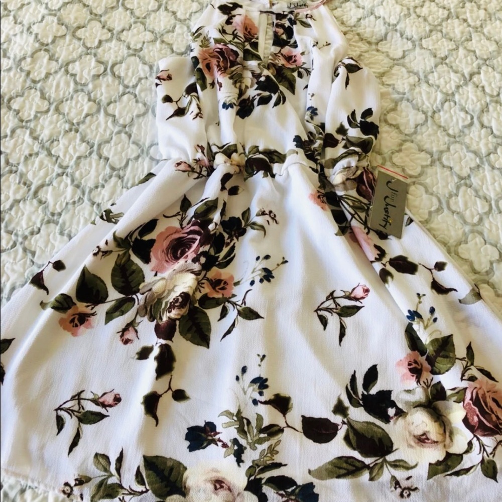 White floral dress